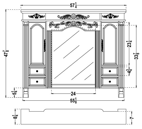 Line Art Vanity : Designer sink cabinets